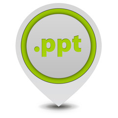 .ppt pointer icon on white background