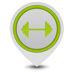 Gym  pointer icon on white background