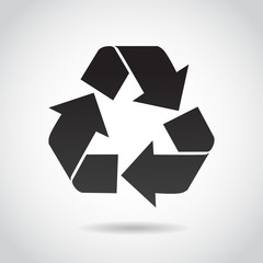 Recycling vector icon.
