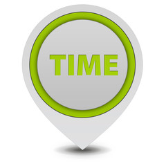 Time pointer icon on white background