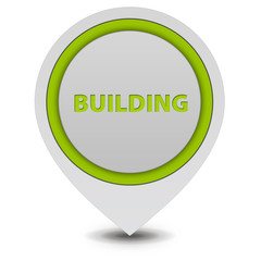 building pointer icon on white background