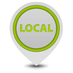 Local pointer icon on white background