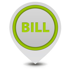 Bill pointer icon on white background