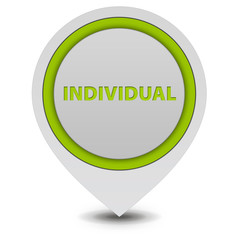 Individual pointer icon on white background