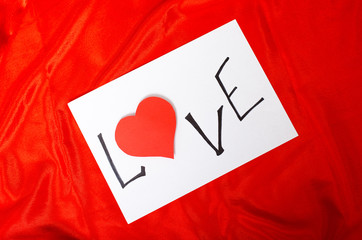 Love word and heart symbol, valentine's day