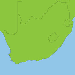 Südafrika in grün