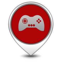 game pointer icon on white background
