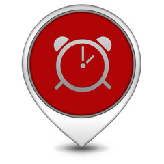 alarm pointer icon on white background