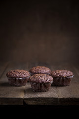 chocolate banana muffins