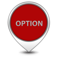 option pointer icon on white background