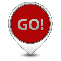 go pointer icon on white background