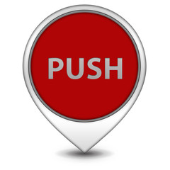 push pointer icon on white background