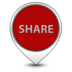 share pointer icon on white background