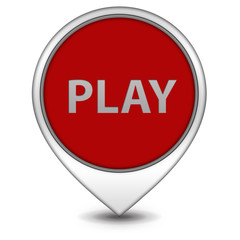 play pointer icon on white background