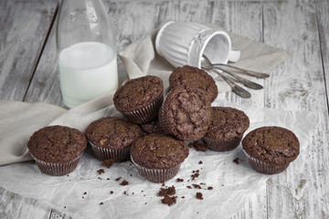 chocolate banana muffins