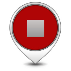 stop pointer icon on white background