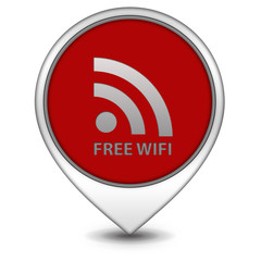 Free wifi pointer icon on white background