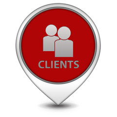 Client pointer icon on white background