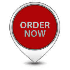 Order now pointer icon on white background