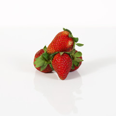 A group of fresh strawberries 