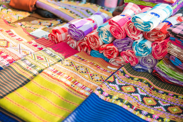 colorful of thai silk