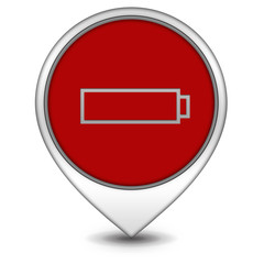 battery pointer icon on white background
