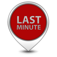Last minute pointer icon on white background