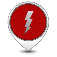 Bolt pointer icon on white background