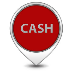 Cash pointer icon on white background