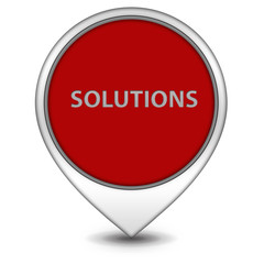 Solutions pointer icon on white background