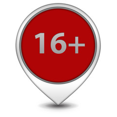 16+ pointer icon on white background