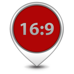16:9 pointer icon on white background