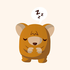 Animal bear flat icon elements, eps10