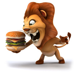Naklejka premium Fun lion