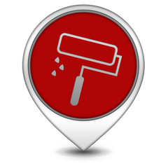 Paint pointer icon on white background