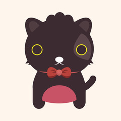 Animal cat flat icon elements, eps10