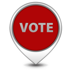 Vote pointer icon on white background
