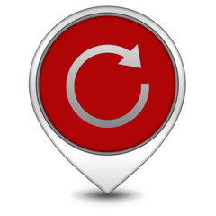 Arrow pointer icon on white background