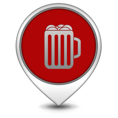 Beer pointer icon on white background