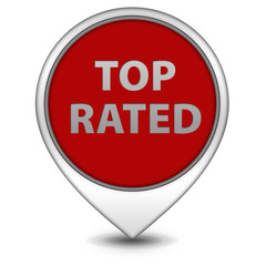 Top rated pointer icon on white background