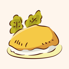 fast food flat icon elements,eps10