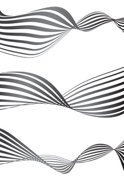 optical effect mobius wave stripe design