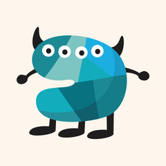 bizarre monster flat icon elements,eps10