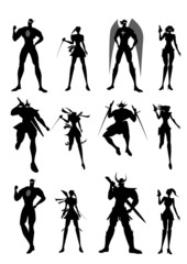 シルエット　人物