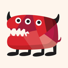 bizarre monster flat icon elements,eps10