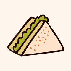 fast food sandwich flat icon elements,eps10