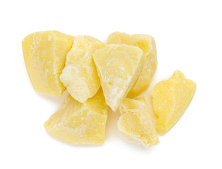 cocoa butter isolated on white background