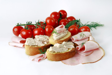 White bread with pate´.