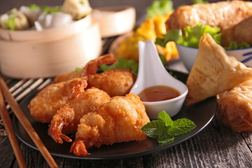 assortment of asian cuisine