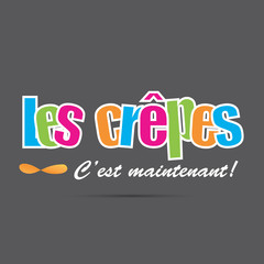 Les crêpes c'est maintenant-fond gris